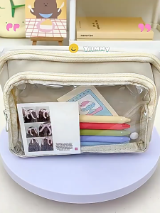 9 Layers Large Capacity Pencil Case Flip Cover Pen Storage Box Student Stationery Organizer School Office Supplies