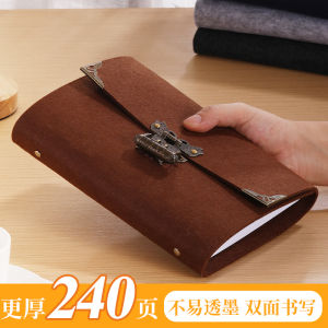 Handmade Student Notebook with Lock 6-Hole Loose-Leaf Business Diary Creative Stationery Gift for Students And Office Workers