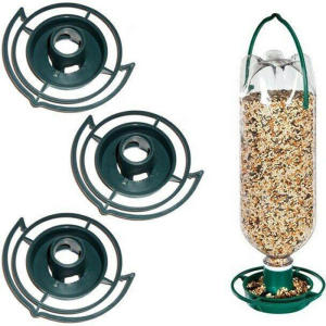 Dark Green Hanging Tray Bird Feeder Plastic Automatic Portable Bird Feeders Outdoor Garden Balcony Feeding Accessories