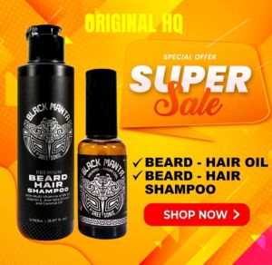(OFFER PRICE) Sree Sonic Black Manta Beard/Hair Oil & Shampoo with FREE STICKER