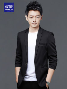 Lormen Mens Casual Business Suit Jacket New 2024 Iron-Free Polyester Fiber Standard Fit Single Button Fashion Urban Style