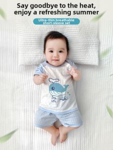 CAIYINGFANG | Summer Lightweight Cotton Muslin Baby Romper Short Sleeve