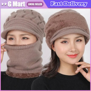 Mask Face Cover Women Casual Long Elastic Beanie Cap Glasses Windproof Cycling Skullies Winter Mens Ski Knitted Hats