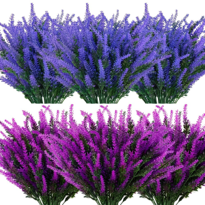 10Pcs Artificial Lavender Flowers Bouquet Fake Flowers For Home Room Table Decor Outdoors Garden Wedding Decor Outdoor Plants