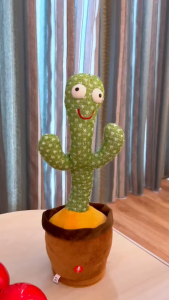 Anak Patung Kaktus Menari Bayi Cactus Toy Dance Doll Sing Record Talk Children Baby English Learning