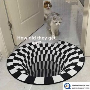 3D Visual Illusion Round Carpet