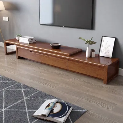 Extendable Solid Wood TV Cabinet