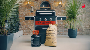 เตาบาร์บีคิว 2 ระบบ แบบถ่านและแบบแก๊ส  Char Broil USA Gas2Coal 3+1-Burner Hybrid Grill