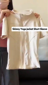 FUYOGI womens short sleeved windproof stand up collar design with high elasticity and quick drying for sports and fitness