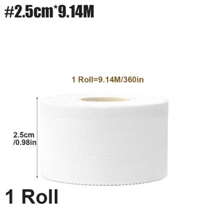 4Roll White Athletic Sports Tape - Strong Hold Easy Tear No Sticky Residue - Best Medical Grade Tape for Athletes Trainers &