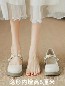 Elevated Mary Jane Shoes Womens Fashionable Low Cut High Heels Small Size 33 Matching Skirts Summer Season Interior Design