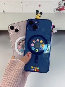 (MagSafe)100% Authentic Disney iPhone Case for iPhone17 17promax Magsafe Case 17pro Casing 17Air 16promax 16pro 16 16plus Clear Cases 15promax 15 15plus Transparent TPU Soft Cover 15pro Anti-yellowing Shockproof Full Protection DT15TM1