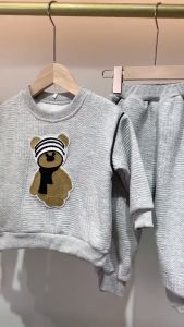 baju setelan panjang anak laki laki korea imut bayi panjang anak perempuan katun pakaian cewe Kenakan