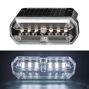 KEVANLY | 1PCS Solar Powered 6SMD Strobe Warning Lights LED Anti-collision Signal Lamp For Cars Truck Trailer Tractor Square Side Light