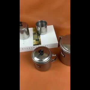Grande Cangkir Mug Gelas Ukuran 7-15cm Stainless Steel - Cangkir Gelas Mini Coffee Tea - Souvenir