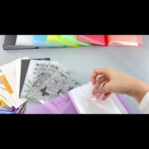 A6 Clear Stamps Storage Embossing Folder Storage Photo Album Seal Bags Keeper Cards Folder Bag for DIY Scrapbooking Arts Crafts