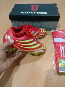 KIDZTUBS Sepatu Bola Anak Paket Komplit Sepatu Bola Tas Skin Deker Kaos Kaki Usia 6-10 Tahun Size 28 29 30 31 32 33 34 35 36 37 KDZ1424122824