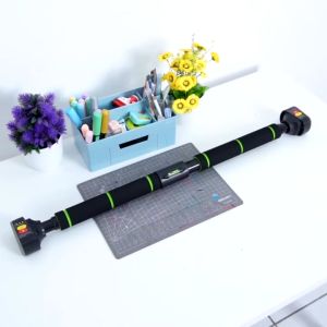 Agnite Adjustable Pull Up Bar / Chin Up / Doorway Door Bar / Iron Gym 75 - 125 cm Kapasitas 100kg Horizontal Bar Level ER06X