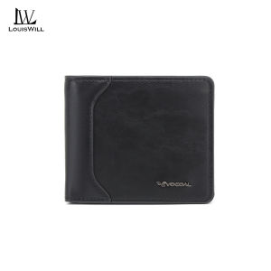LouisWill Mens Wallet Cash Slot Simple Short Wallet Soft PU Business Wallet Retro Wallet Multi-Card Position Wallets Travel Purses Coin Wallet