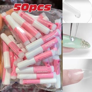 【🔥Low Price】50PCS Mini Nail Glue for Acrylic Nail Tips Fast Drying Super Adhesive Rhinestone Bond Glue Long Lasting Liquid Glue (2g/pcs)