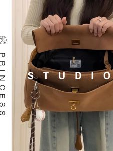 Versatile Womens 2025 New Commuter Tote Bag Meralde Suede Matte Kelly Crossbody Bag Fashionable Multi-functional Handbag