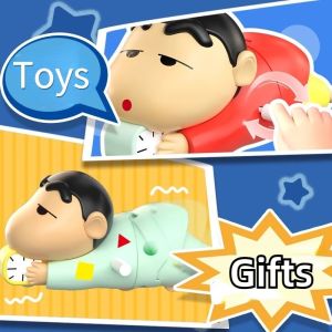 Crayon Shin Chan Clockwork Toy Anime Cute Clock Doll Desktop Decoration Childrens Toys Fan Gifts