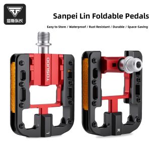 TOSUOD | Folding Anti-Slip Aluminum Pedals Sealed Bearings