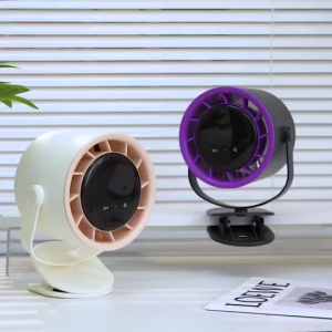 Silent High-Power Desktop Fan Rechargeable USB Fan 100 Speed-Gears Adjustable Strong Wind Digital Display Wall Fan Multifunctional Clip On Turbo Fan Office Desktop Fan