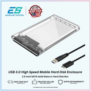 2.5" USB 3.0 SATA HDD Enclosure Transparent Case