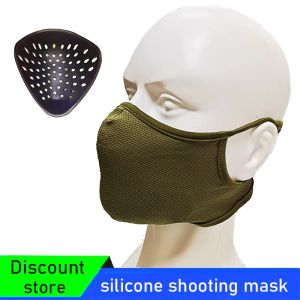 Silicone Shooting Mask Half Face Balaclava Mask Breathable Hunting Protective Scarf for Outdoor Hunting Shooting Cycling