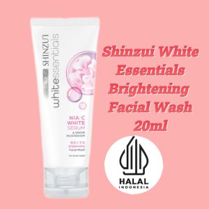 Shinzui White Essentials Brightening Facial Wash 20ml | Sabun Cuci Muka Memutihkan Wajah Mencerahkan