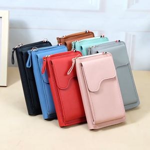 FADON-กระเป๋าสะพายข้าง  กระเป๋าแฟชั่นสไตล์เกาหลี  กระเป๋าสตางค์ใบยาวผู้หญิง ความจุขนาดใหญ่ ใส่โทรศัพท์มือถือ JJ-H3001