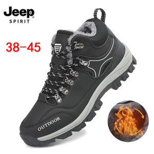Jeep men Sneakers Snow Boots New Keep Warm Casual Shoes Men Fashion Comfortable Outdoor Walking Slip on Size Hiking Boots Footwear