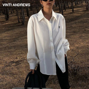 Stylish 2026 New Style Korean Casual Match White Long Sleeve Shirt