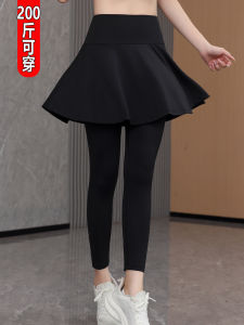 Quần Thể Thao Nữ Cỡ Lớn 2025 Quần Dài Tập Yoga Nhanh Khô Thoáng Khí Quần Chạy Bộ Chống Ánh Sáng Giả Hai Mảnh
