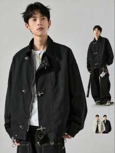SZON | Spring Retro Casual Workwear Jacket Loose Collar Design