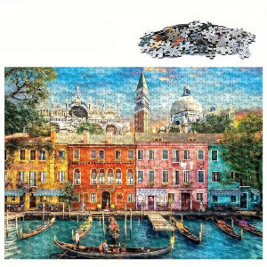 500/1000pcs for adults Jigsaw Puzzle - Challenging Large-Scale Brain Teaser with Complex Patterns Portable Box for Family Game