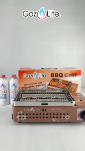 Gaz Lite BBQ Grill + 2 Gaz Lite Mate 230g LPG Cylinders