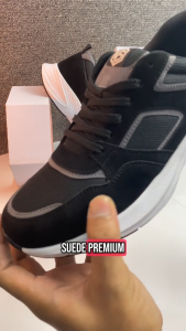 NS21 Sepatu Pria Sneaker Ringan Nyaman Sporty Hitam