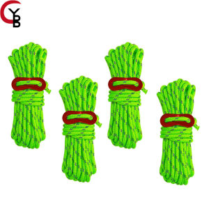 4 Pack 4mm Outdoor Guy Lines Tent Cords Lightweight Camping RopeAluminum Guylines Adjust for Tent Tarp Canopy Shelte