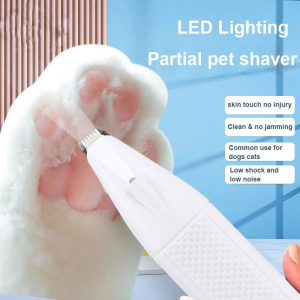 PetGroomPro Quiet USB-Powered Electric Paw Trimmer with LED Light for Cats & Dogs
