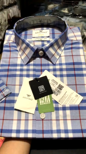 Áo sơ mi ngắn tay nam ARISTINO kẻ caro trẻ trung phom regular suông nhẹ dễ mặc vải áo mềm mát kháng khuẩn ASS182S2