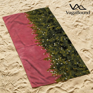 BILIBILI | Crimson & White Hedge Beach Towel Sand Free Quick Dry Absorbent Thin Compact Towels for Swimming Pool Camping Beach Accessories