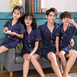 Elegant Thin Silk Family Pajamas