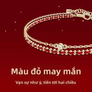 HEFANG Jewelry | Dây Chuyền Tay Đôi Lớp Đỏ