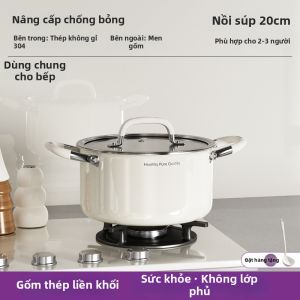 YIZHIFU | Nồi Đa Năng Thép Không Gỉ Sứ Không Tráng Mầu