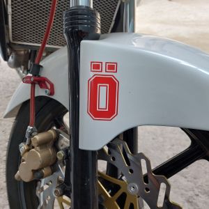 Stiker Spakbor Motor Logo Ohlins Simpel