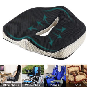Ergonomic Memory Foam Seat Cushion - Comfort Breathable Mesh Cover Cushion Provides Relief for Back Pain Sciatica Tailbone Hip Shaping - Perfect for Car Wheelchair Office Chair