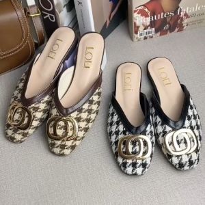 5495 Sandal Slop Wanita Fashion Import Sendal Mules Flat Kekinian Bisa COD (With Box)