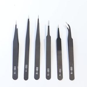 Nhíp Cong Bằng Thép Không Gỉ Chính Xác ESD Dụng Cụ Cầm Tay Sửa Chữa Công Nghiệp Dành Cho Gia Đình Làm Mô Hình DIY